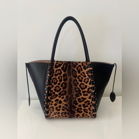 ❌SOLD❌ New $5,250 ALAIA Le Hinge Leopard-Print Calf Hair Tote Bag Handbag - Picture 7 of 16